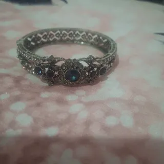 Bracciale donna con pietre blu e argento