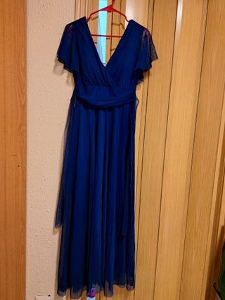 Lote 6 vestidos largos plateados