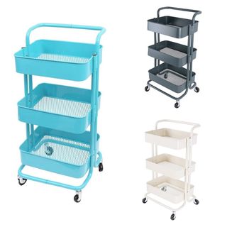 Carrito auxiliar 3 niveles con ruedas