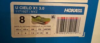 Hoka Cielo X1 3.0 Talla 41 1/3 Nuevas