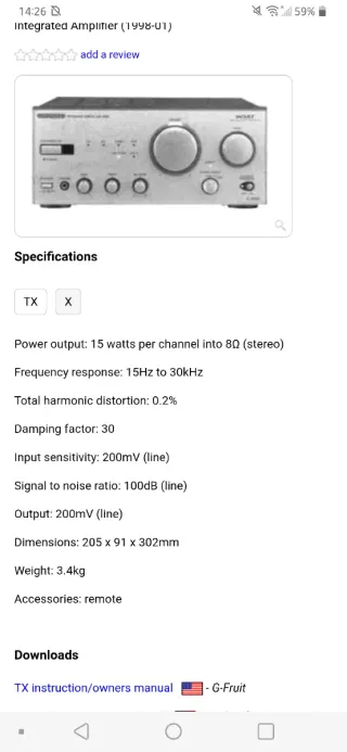 Amplificador Onkyo A-905