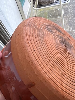 2 Pentole in terracotta con coperchi