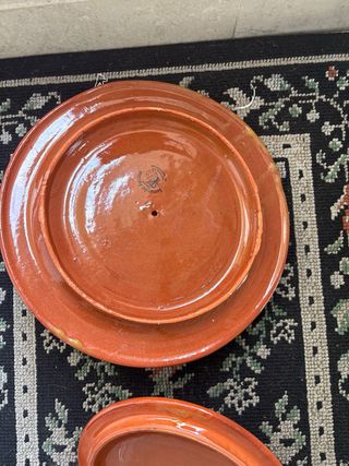 2 Pentole in terracotta con coperchi