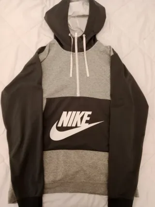 Sudadera Nike Hombre Gris y Negra