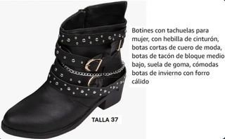 Botines piel negros talla 37