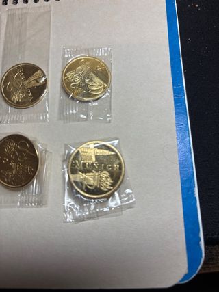 Lote 10 Medallas Olímpicas Bañadas Oro 24k