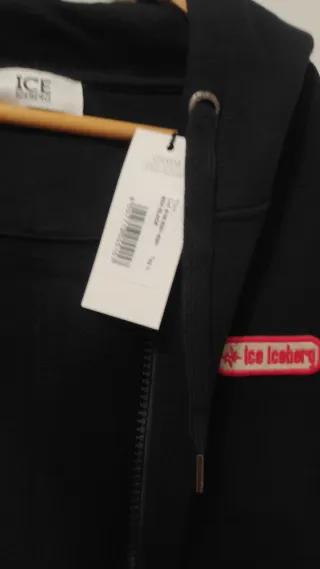 Chaqueta Ice Iceberg Negra Cremallera Talla L