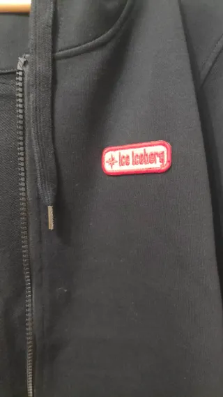 Chaqueta Ice Iceberg Negra Cremallera Talla L