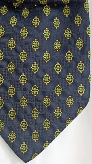 Cravatta gioiello blu e verde