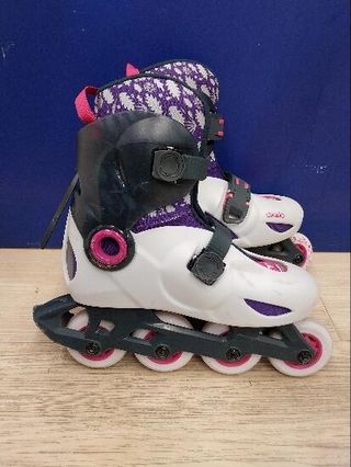 Patines Línea Niños Oxelo Ajustable 3 tallas Play 5 gris