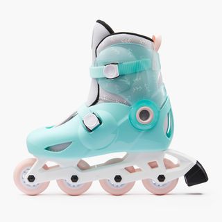 Patines Línea Niños Oxelo Ajustable 3 tallas Play 5 Menta