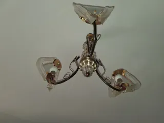 Lámpara de techo cristal y metal