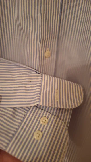 Camisa Ralph Lauren Rayas Azul y Blanca