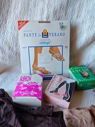 Lote 22 medias calcetín pantis mitad enteras M/L