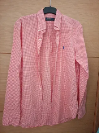 Camisa Polo Ralph Lauren cuadros roja Talla M