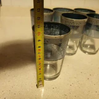 Set 6 Vasos Vidrio Decorados