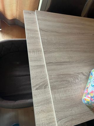 Mesa de comedor de madera para 6 extensible