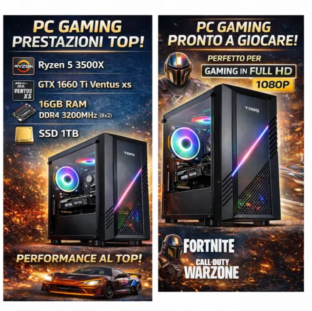 PC Gaming TOOO Ryzen 5 3500X GTX 1660 Ti