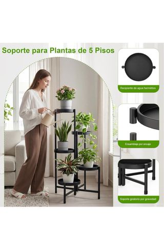 Estantería Metálica para macetas 5 Niveles Plantas