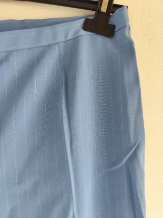 Pantaloni gessati azzurri taglia IT 44/ EU 40