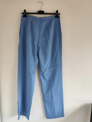Pantaloni gessati azzurri taglia IT 44/ EU 40