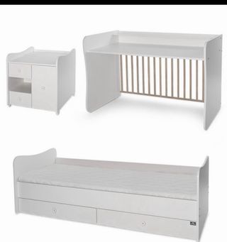 Cuna convertible en cama