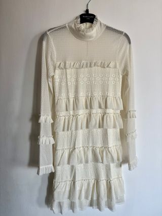 Guess Vestitino bianco con rouches