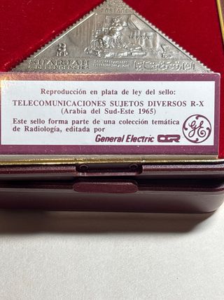 Reproducción Plata Sello Telecomunicaciones R-X