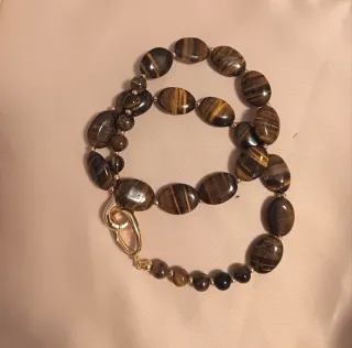 Collana con occhio di tigre naturale