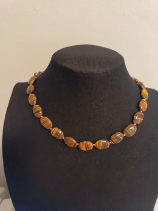 Collana con occhio di tigre naturale