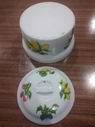 Panela Cerâmica Decorada com Frutas