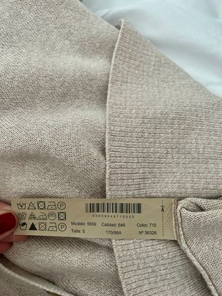 Chaqueta punto Massimo Dutti beige