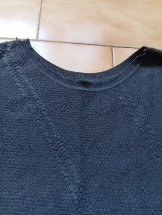 Jersey gris de punto talla L