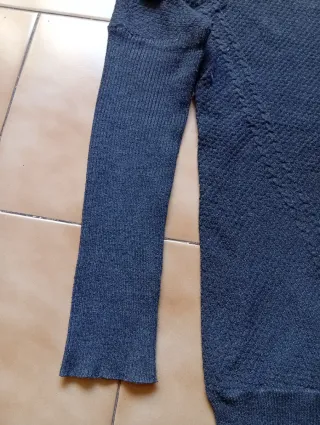 Jersey gris de punto talla L