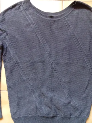 Jersey gris de punto talla L