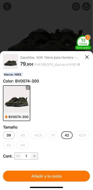 Zapatillas nike M2K Tekno