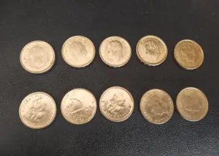 Lote monedas 500, 100, 50, 25, 10 y 5 pesetas