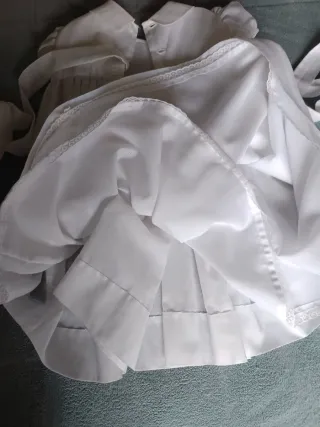 Vestido blanco nido de abeja Dulces Talla 6 meses