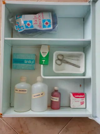 Botiquín antiguo metálico