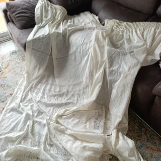 Cortinas encaje años 70