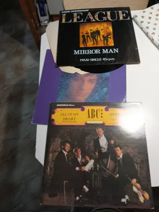 2 Vinilos Maxi Single Mike Oldfield y ABC