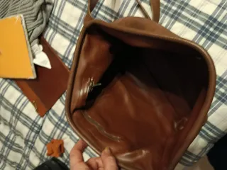 Borsa in pelle vintage marrone unisex