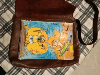 Borsa in pelle vintage marrone unisex