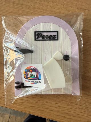 Puerta Ratón Pérez verde con escalera impresión 3D