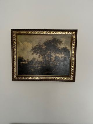 Cuadro paisaje inglés marco madera