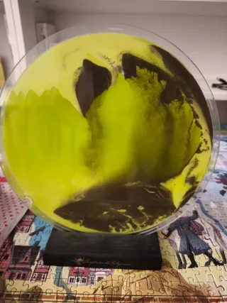 Lámpara de arena cinética verde