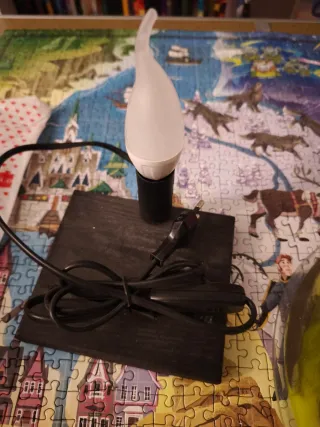 Lámpara de arena cinética verde