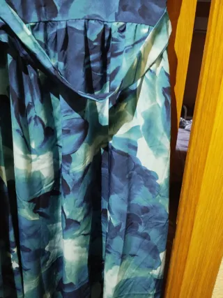 Vestido midi estampado floral azul XL