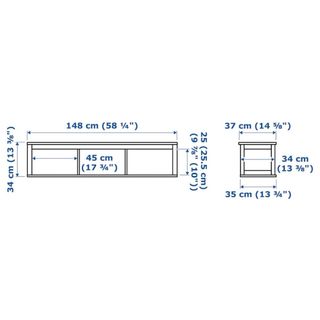 Estante pared madera Hemnes blanco