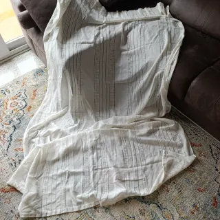 Cortinas de encaje beige